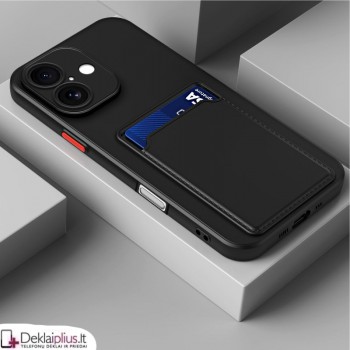 Guminis dėklas su kišenėle - juodas (Apple Iphone 17) Guminis dėklas su kišenėle - juodas (Apple Iphone 17)